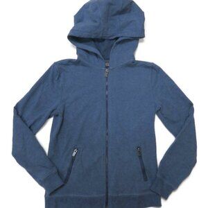 Vince French Terry Hoodie Youth Large Blue Full Zip Jacket‎ Boys Girls Kids